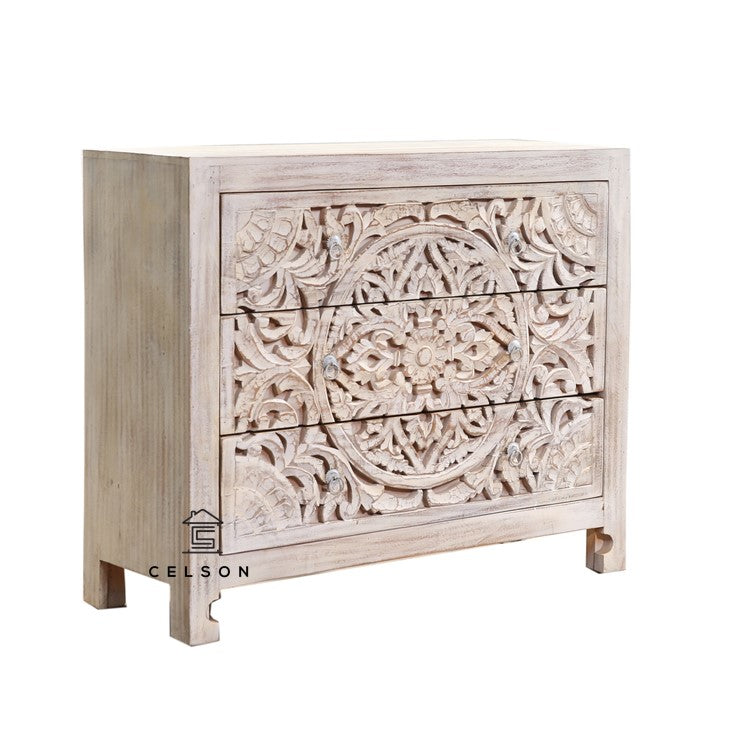 Kate Carved Wooden Chest of Drawer