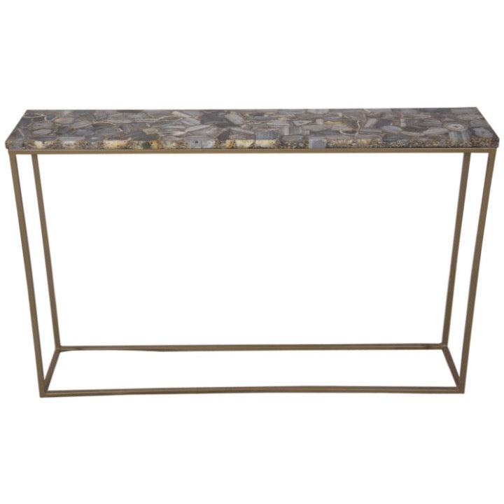 Gina Console Table with Agate Top