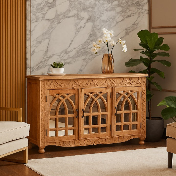 Shiva Hand Carved Sideboard