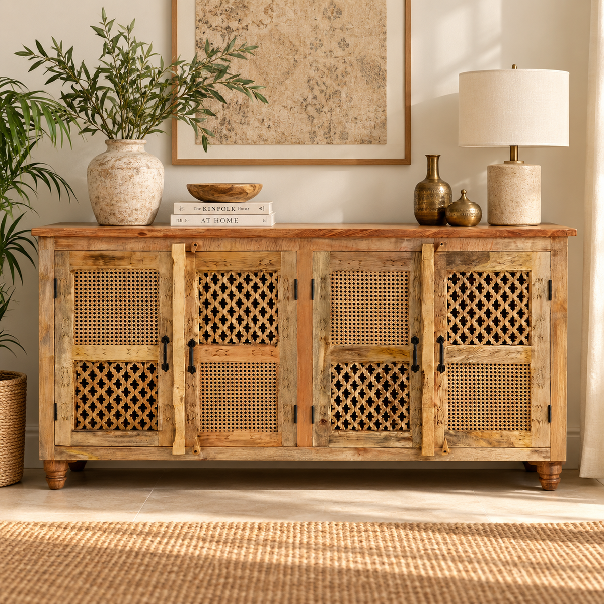 Axel Hand Carved Wooden Sideboard