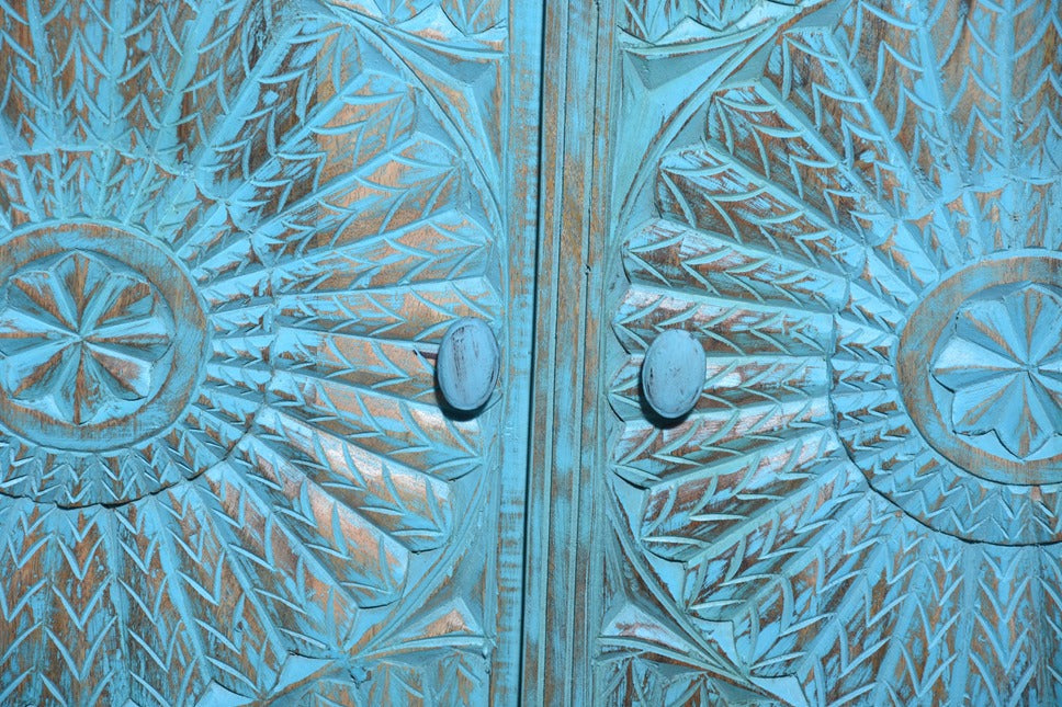 Therica Wooden Carved Chest