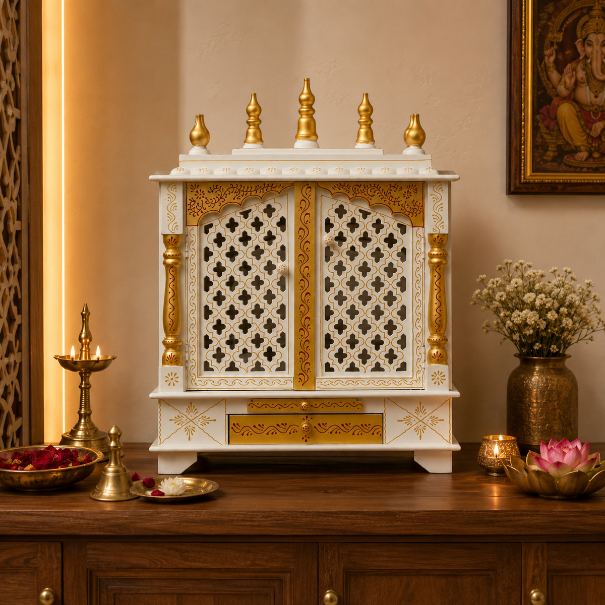 Ramya Wooden Carved Mandir