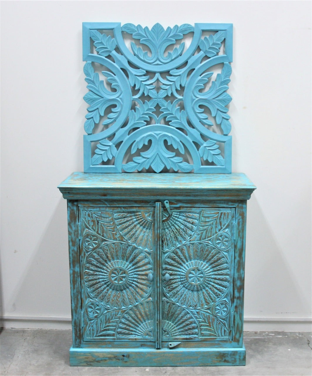 Therica Wooden Carved Chest