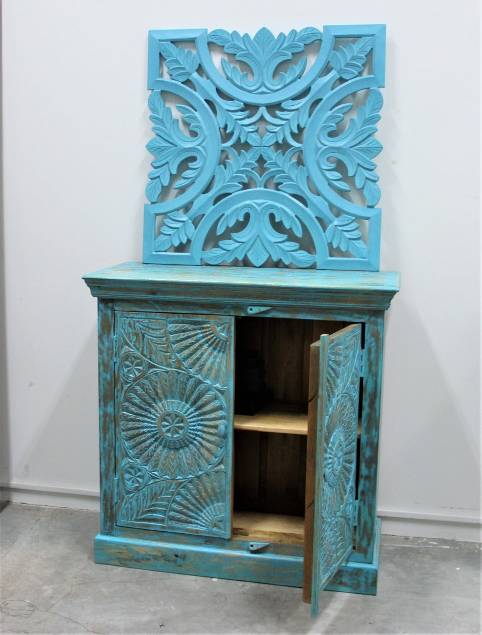 Therica Wooden Carved Chest