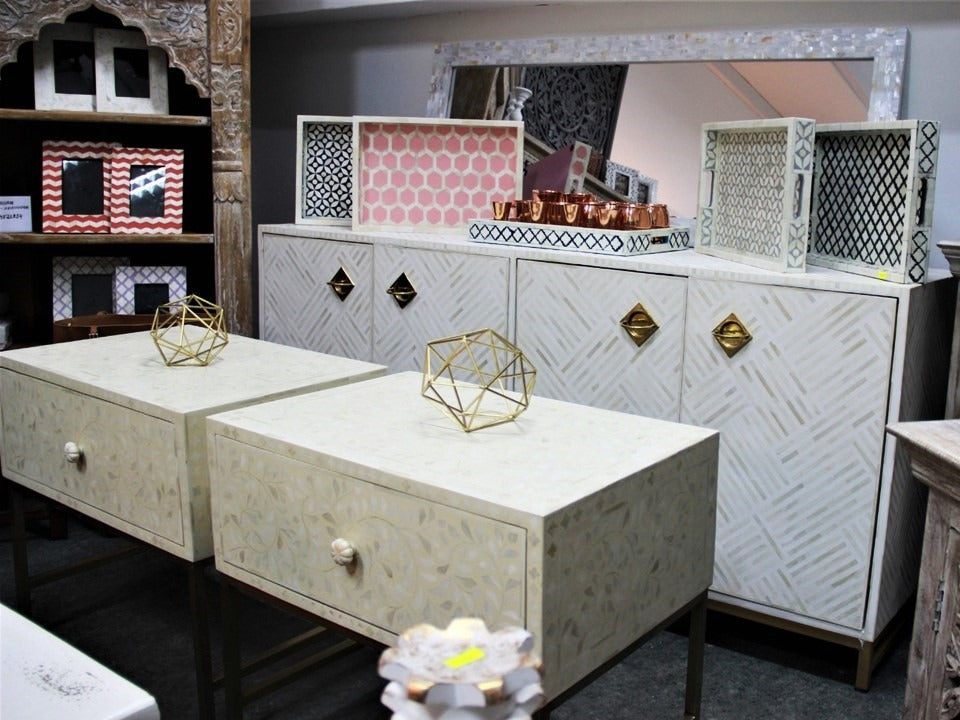 Chaanila Bone Inlay Side Board