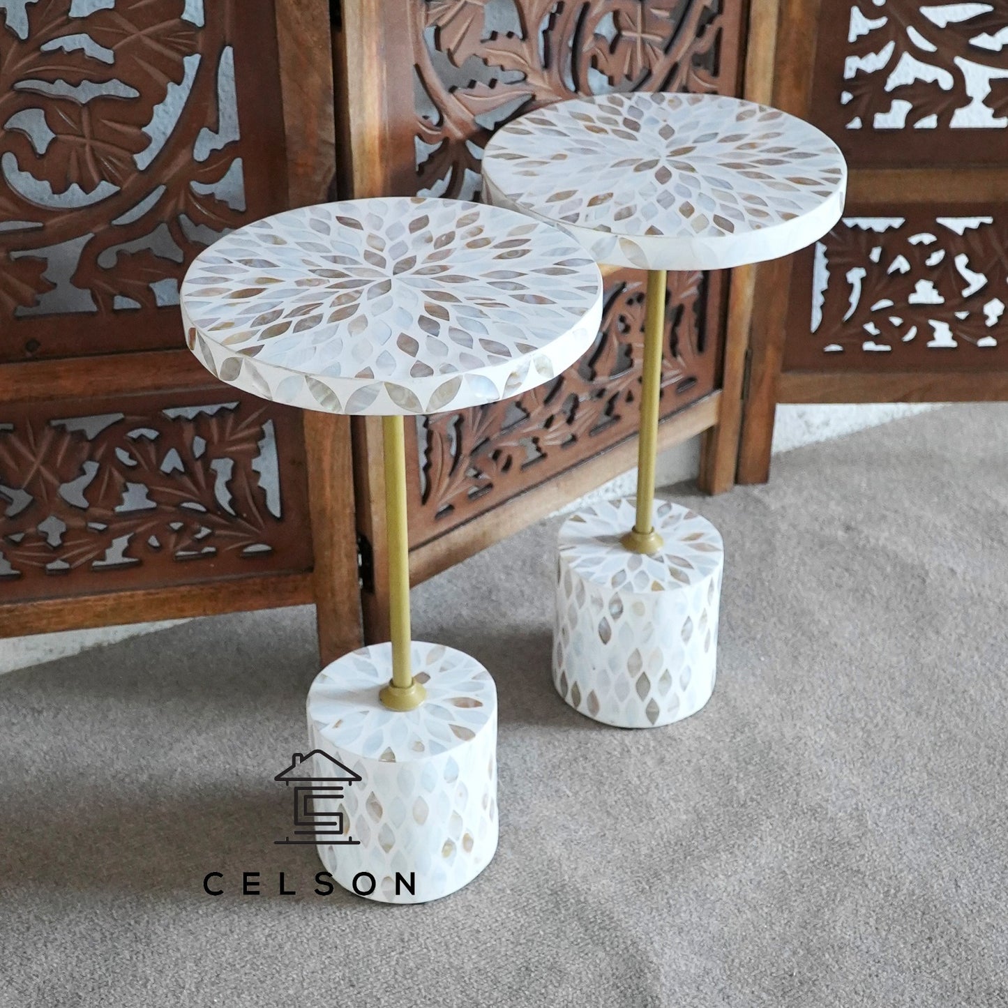 Brian Mother of pearl Inlay Stool