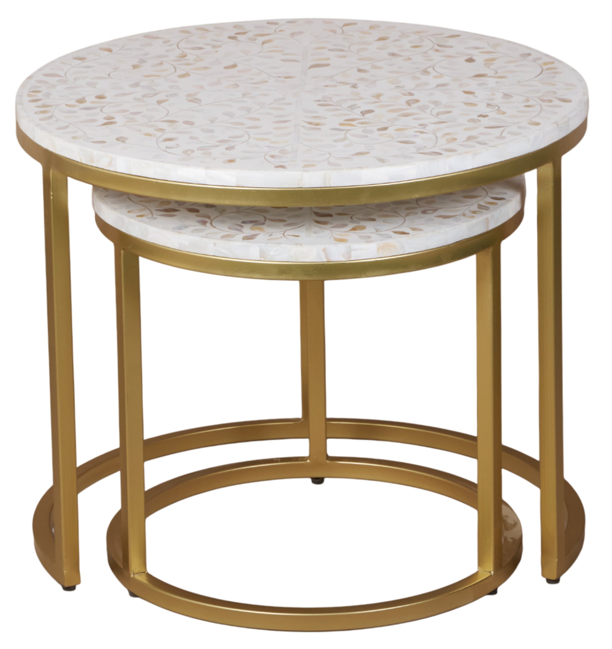 Theo Mother of Pearl Inlay Nesting Coffee Table