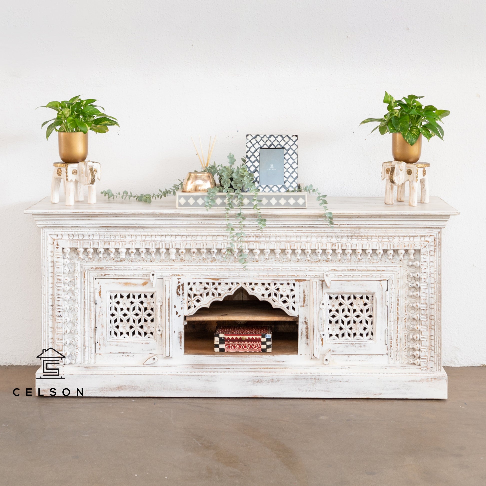 Anthony Hand Carved TV Cabinet