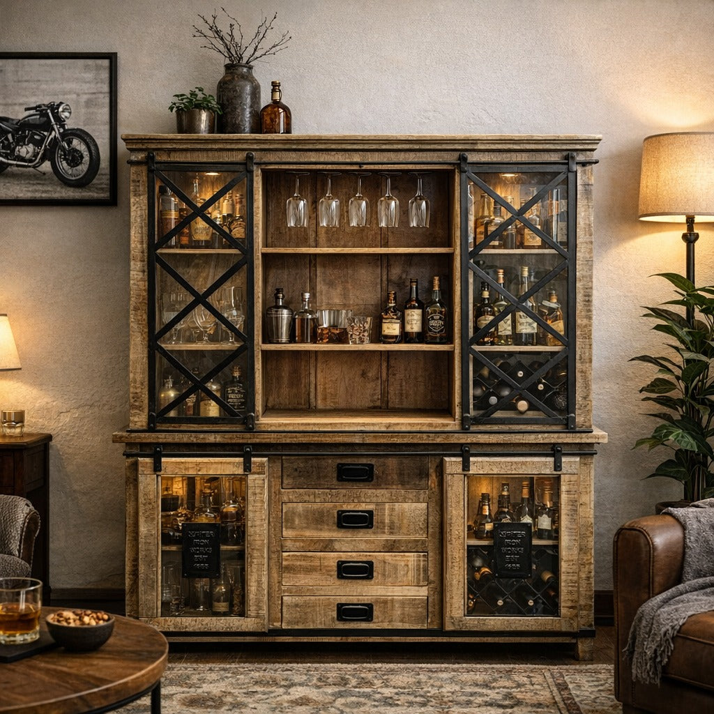 Bobby Wooden Bar Cabinet