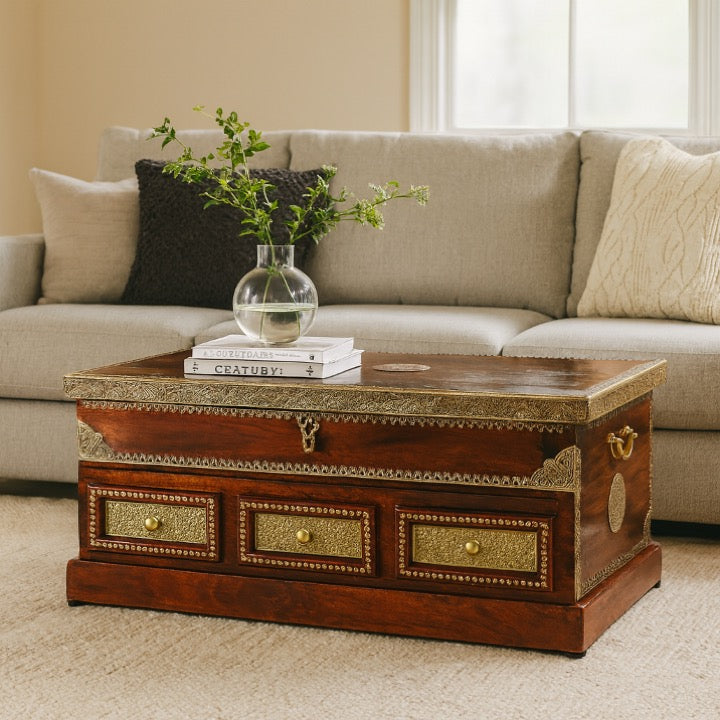 Parker Hand Carved Coffee Table