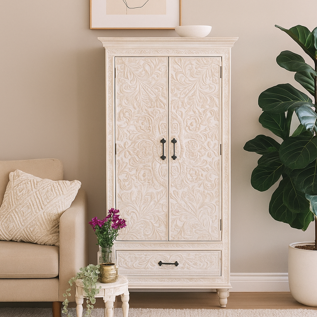 Shivi Hand Carved Almirah