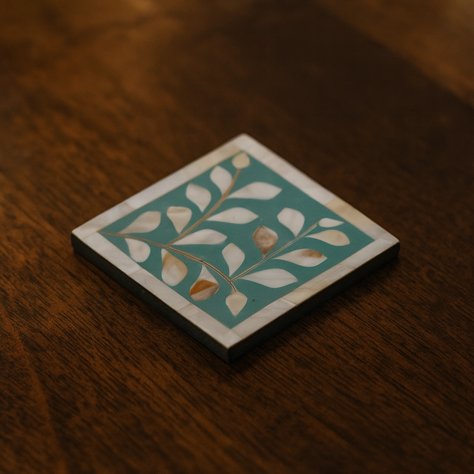 Quin Mother of Pearl Inlay Coaster