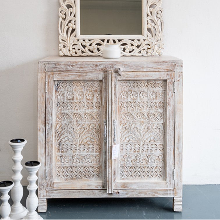 Anna Carved Wooden Chest