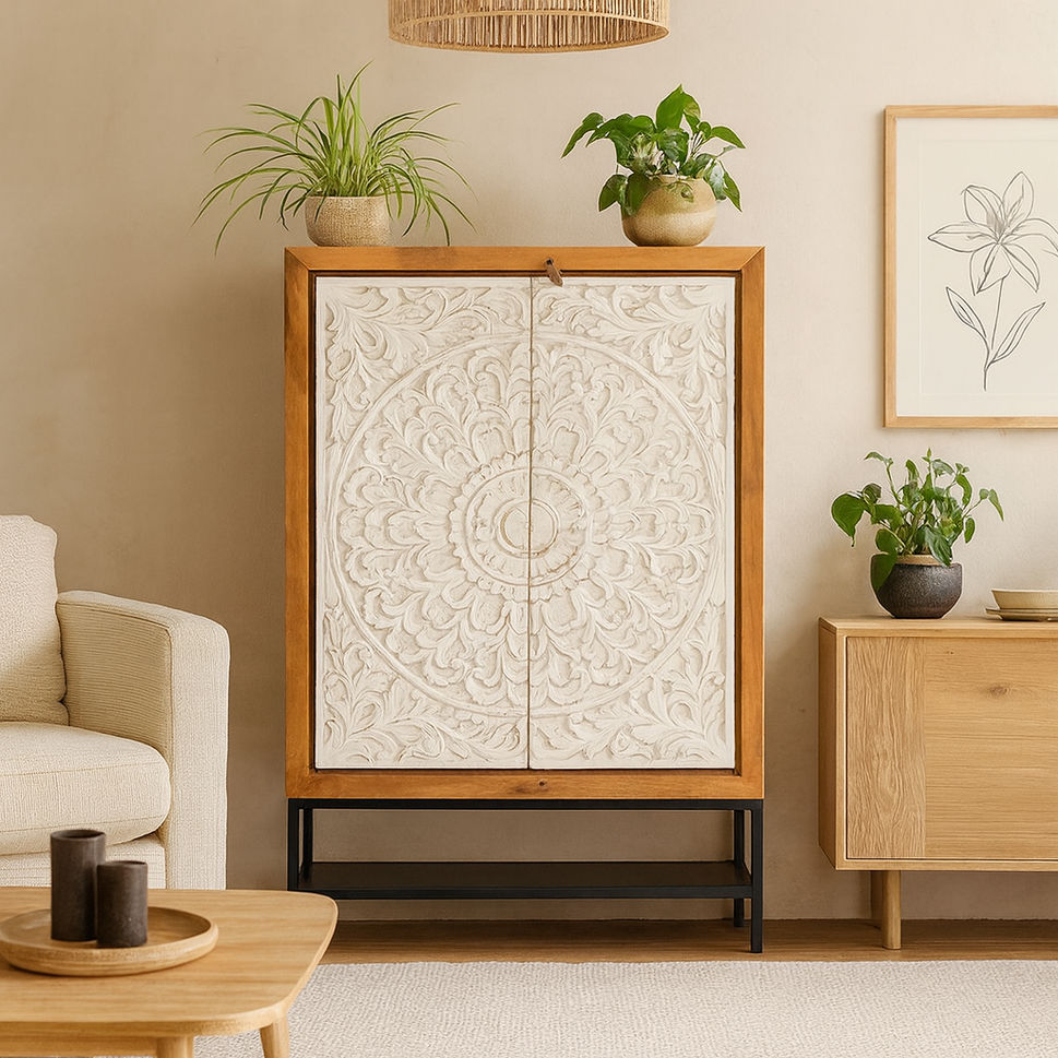 Henry Wooden Bar Cabinet