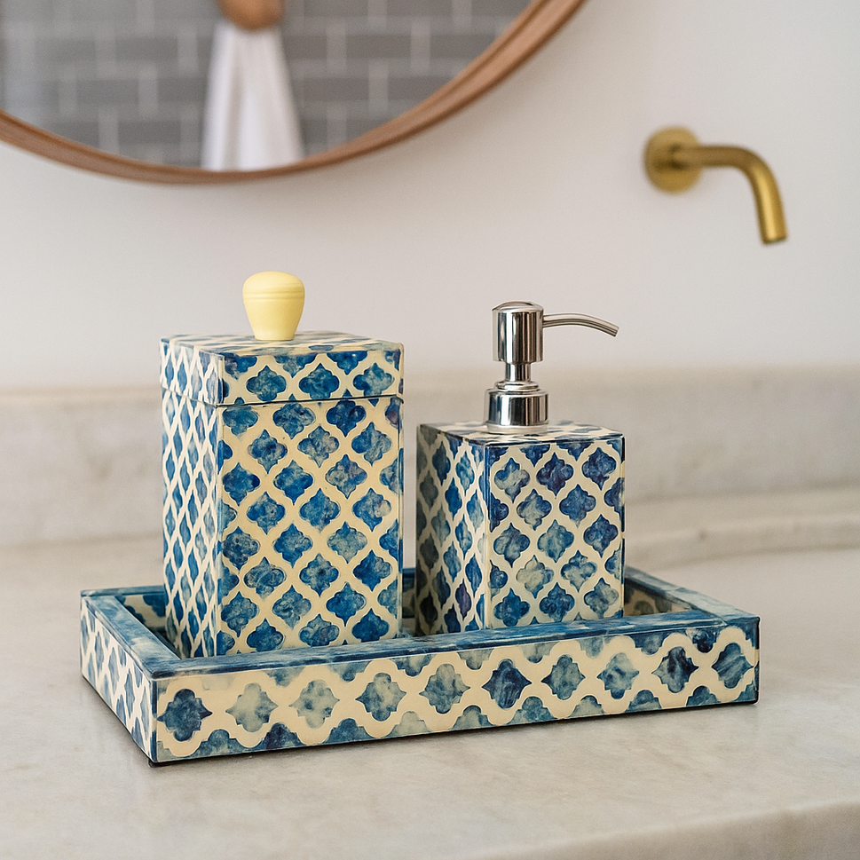 Eva Bone Inlay Vanity Accessories