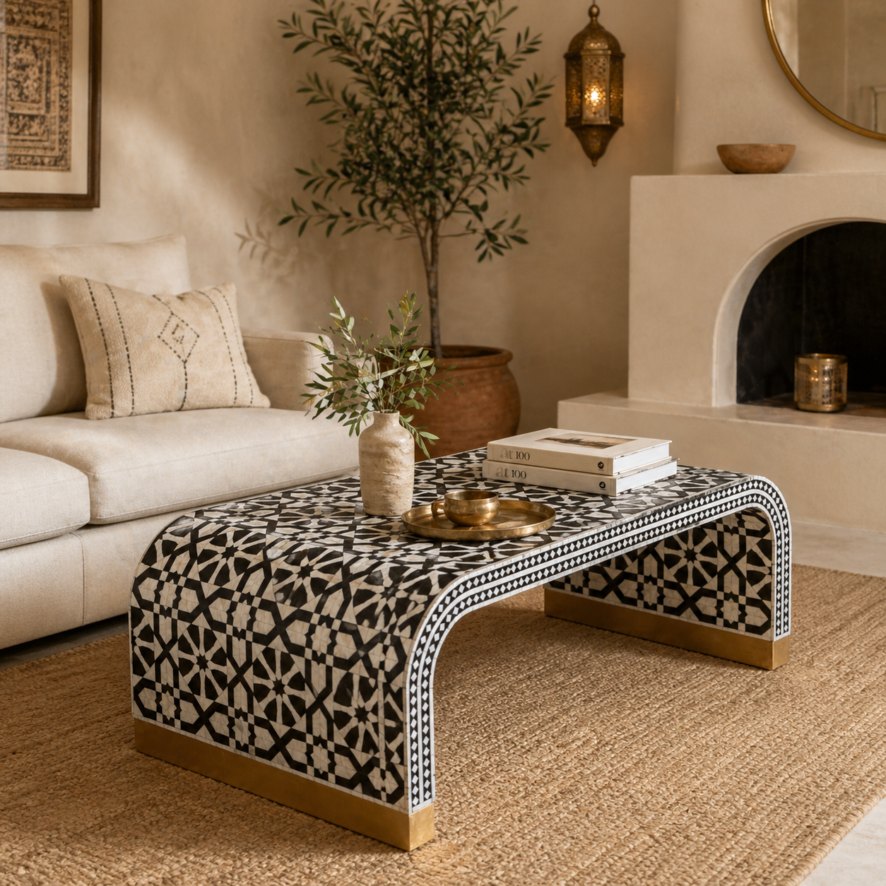 Yuvan Bone Inlay Coffee Table