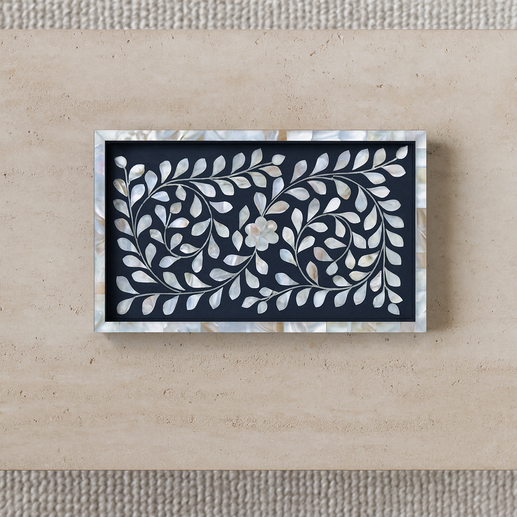 Jade Mother of Pearl Inlay Tray