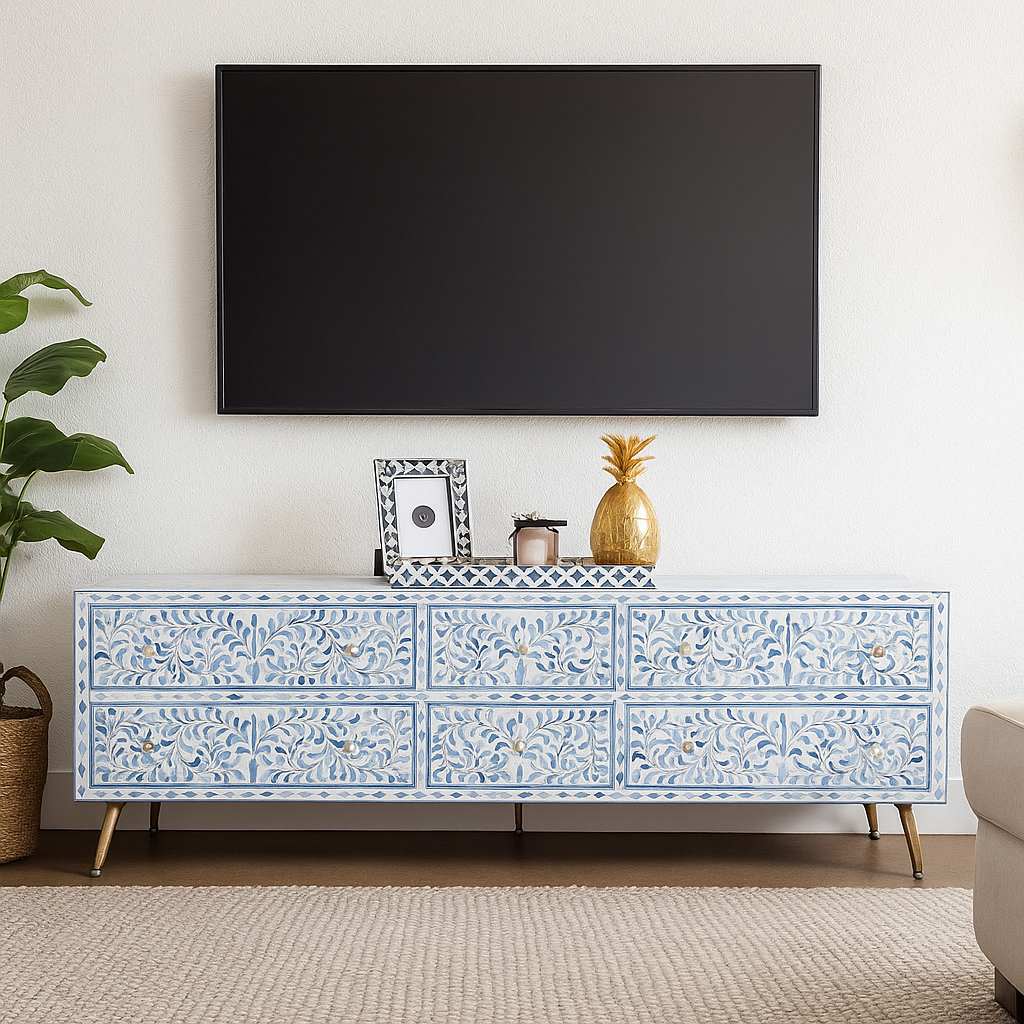 Neera Bone Inlay TV Cabinet