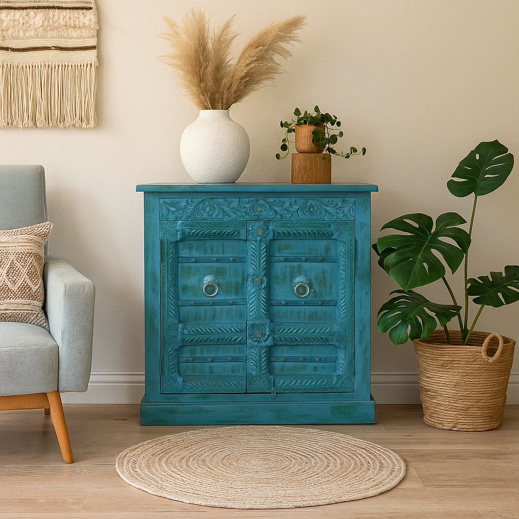 Herry Carved Wooden Chest