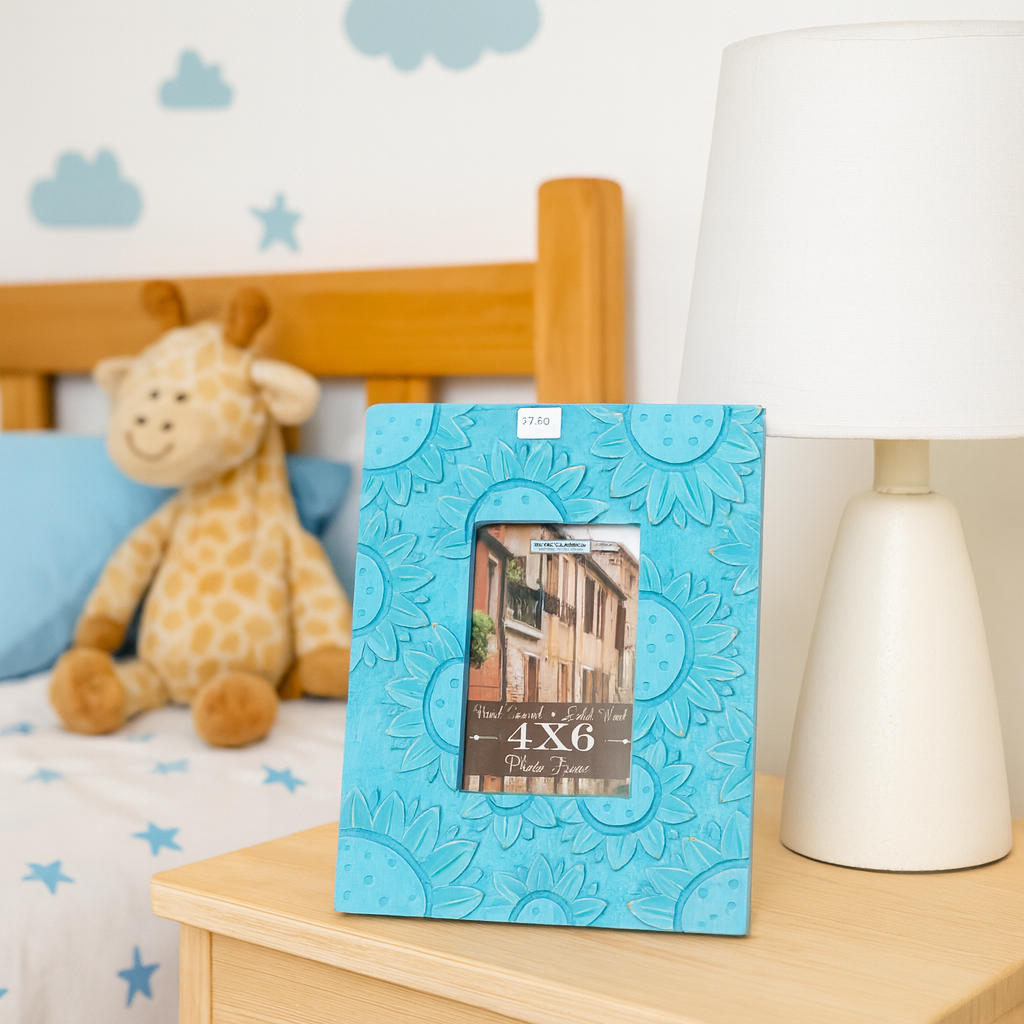 Sun Wooden Hand Carved Photo Frame