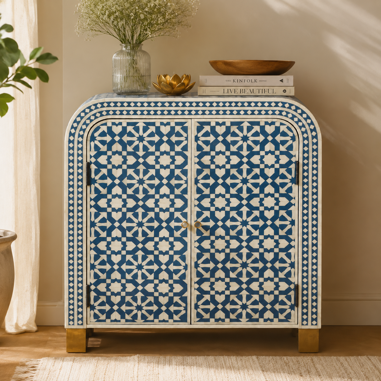 Freya Bone Inlay Cabinet