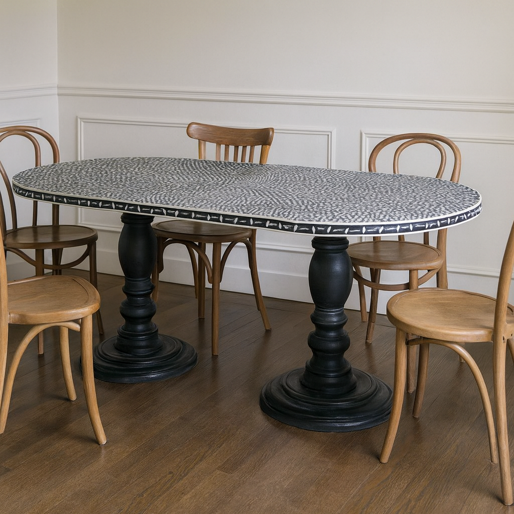 Zoya Bone Inlay Dining Table