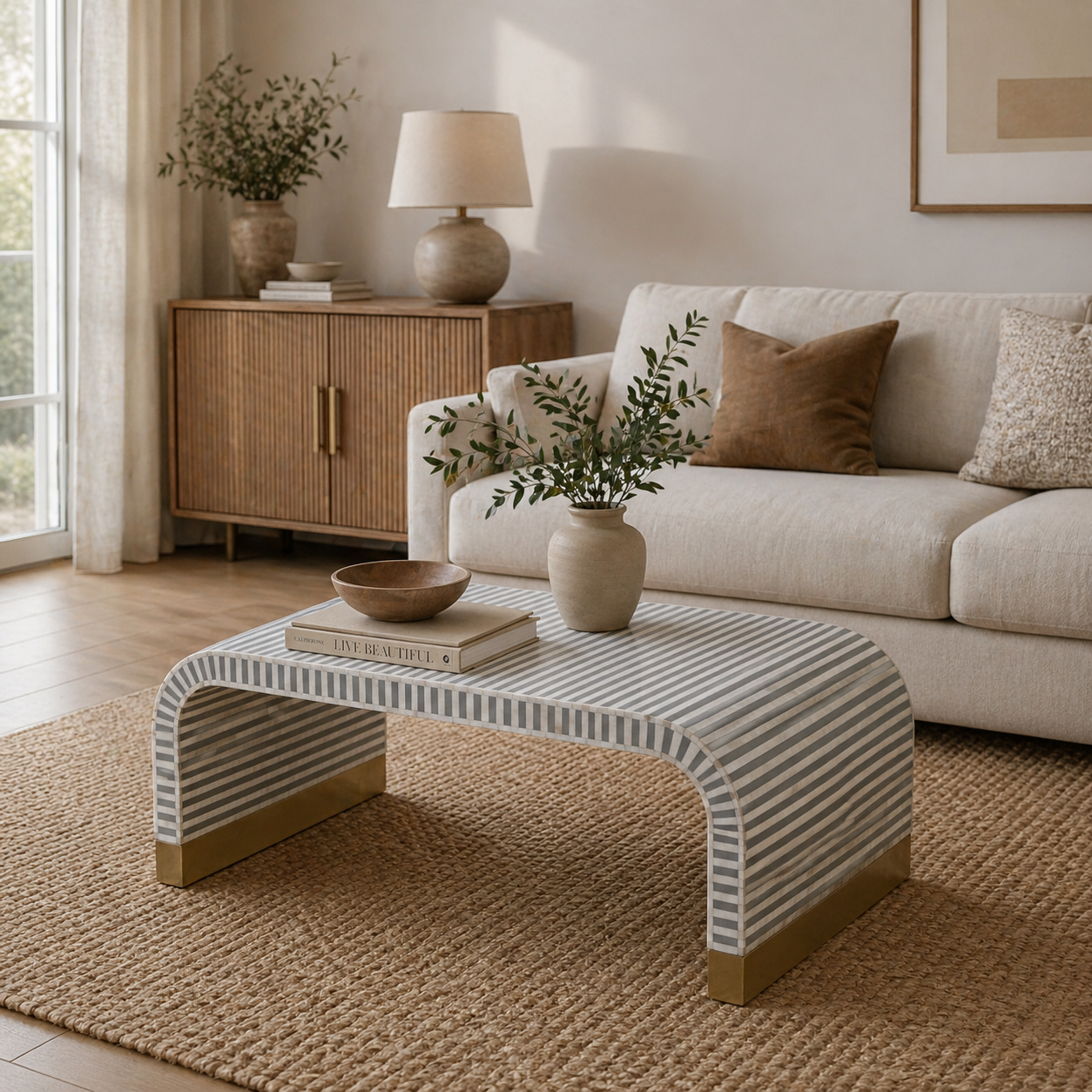Jamie Bone Inlay Coffee Table