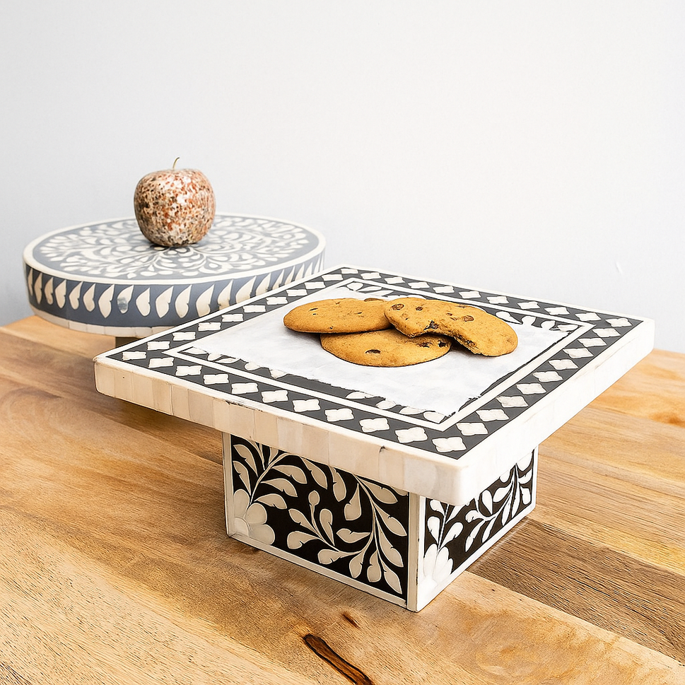 Judy Bone Inlay Cake Stand