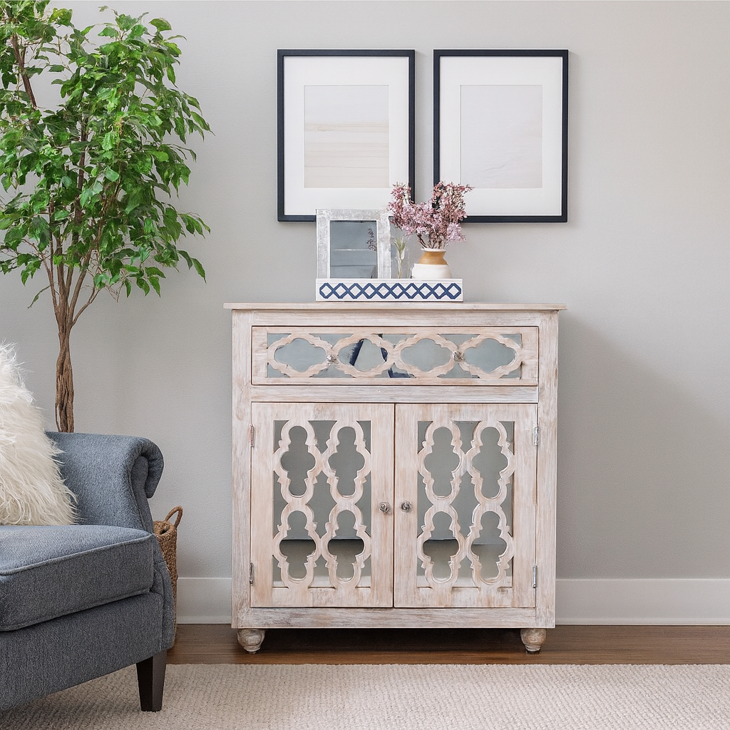 Jessica Carved Wooden Cabinet