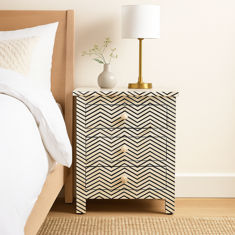 Riwi Bone Inlay Bedside