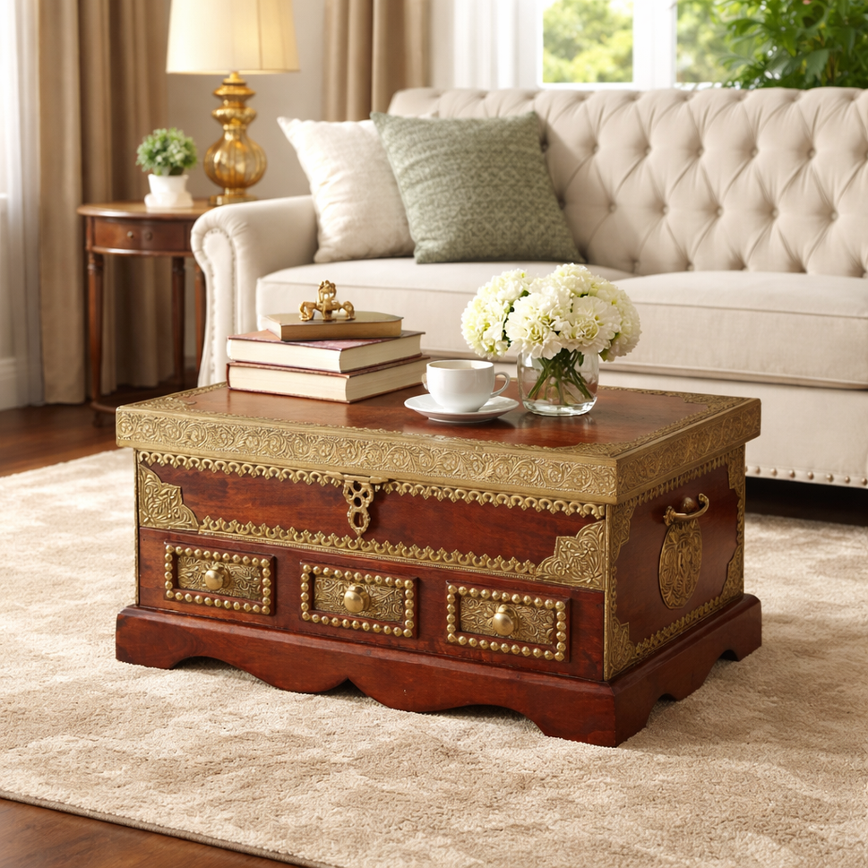 Isha Hand Carved  Coffee Table