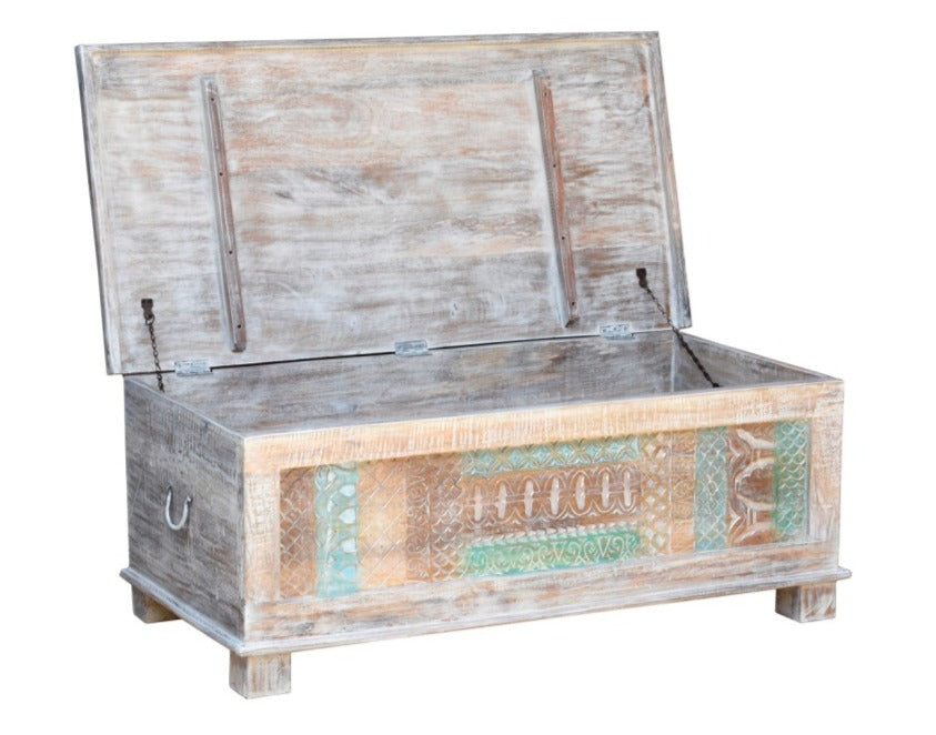 Stella Carved Storage Trunk