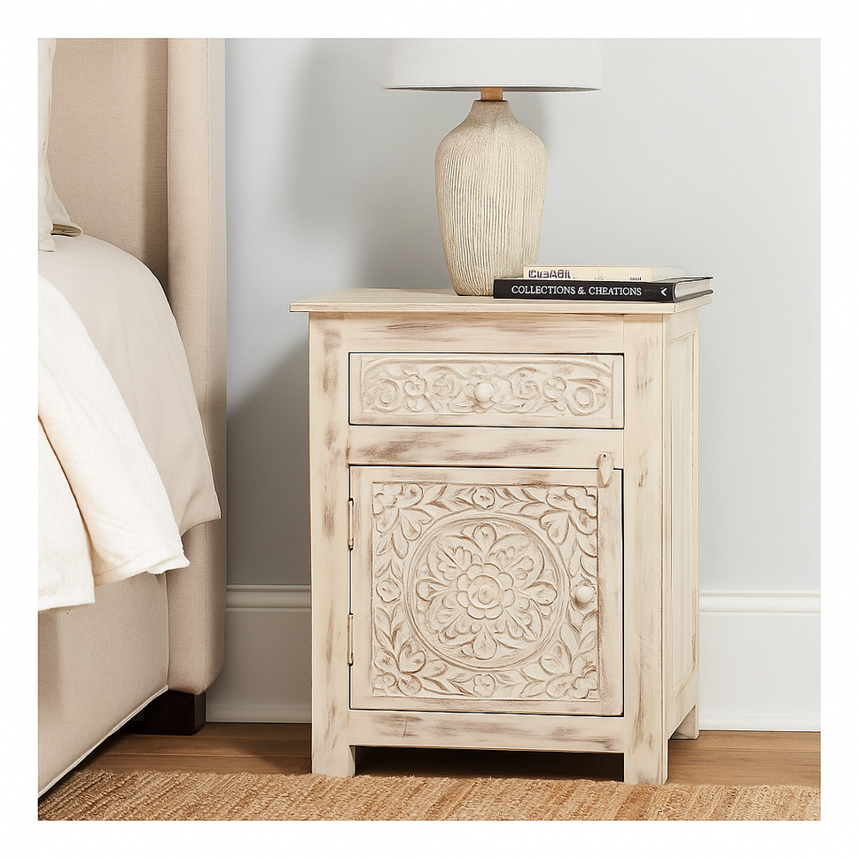 Luca Wooden Bedside Table