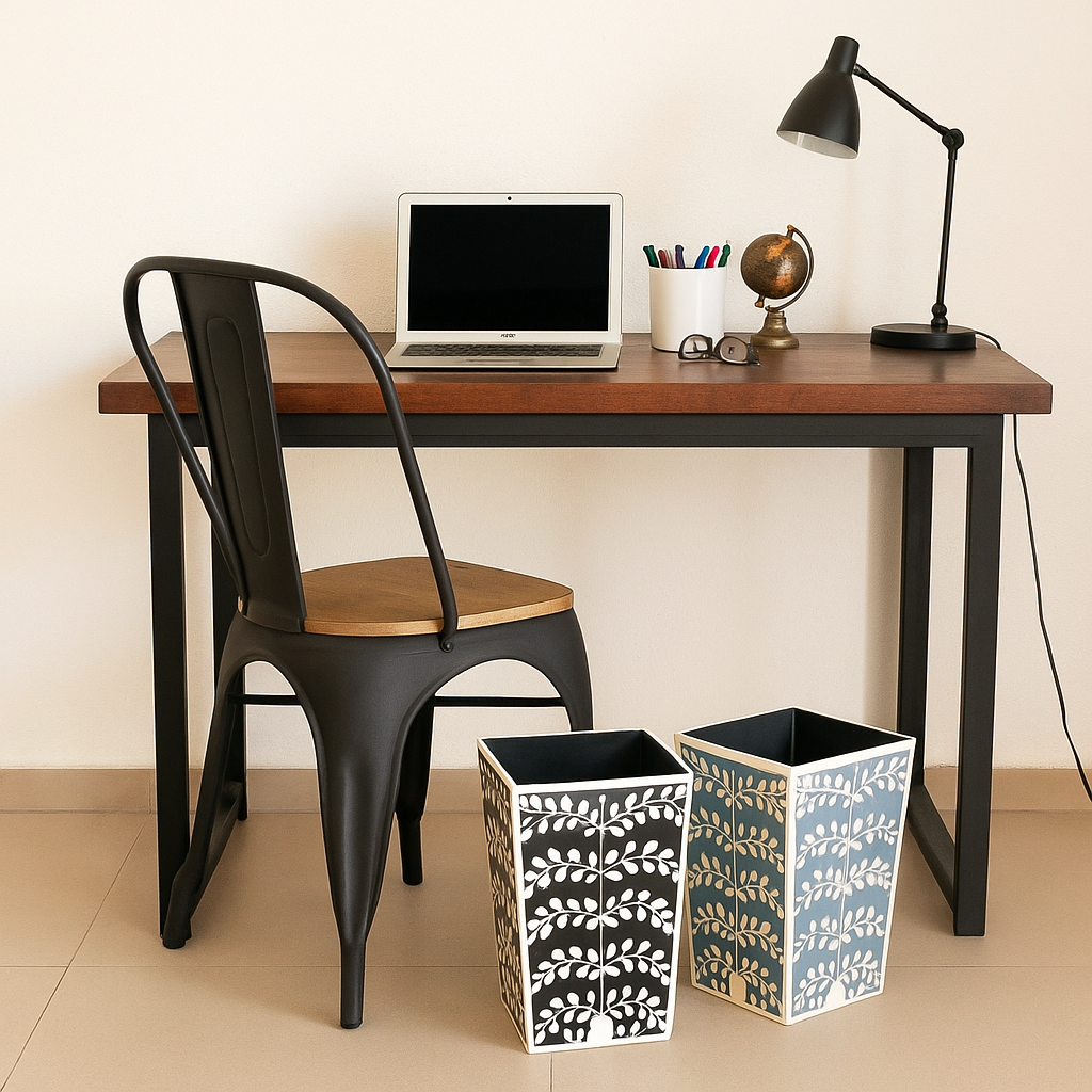 Ted_Bone Inlay Planter_Trash Can_Flower Vase_