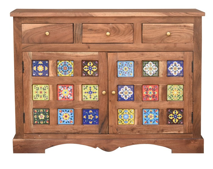 Meena Carved Wooden Cabinet