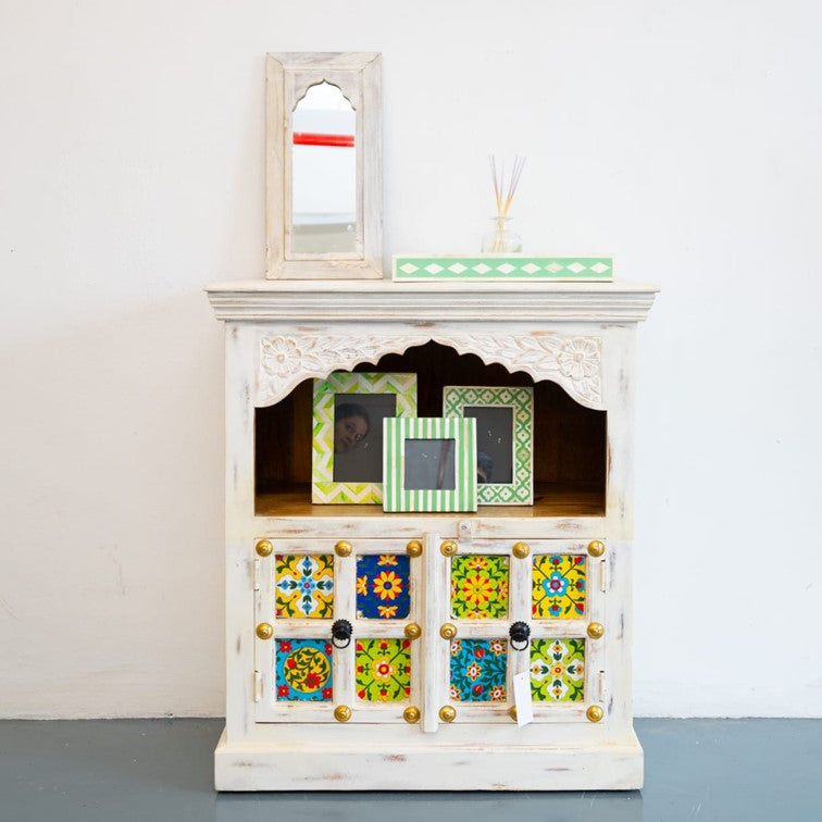 Savannah Carved Open Cabinet