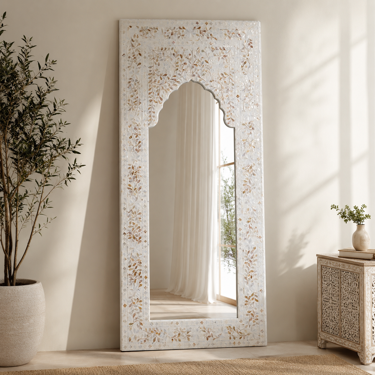 Richa Mother of Pearl Inlay Mirror