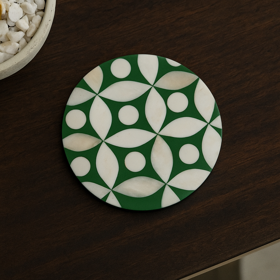 Ali Bone Inlay Multi Colours Coaster