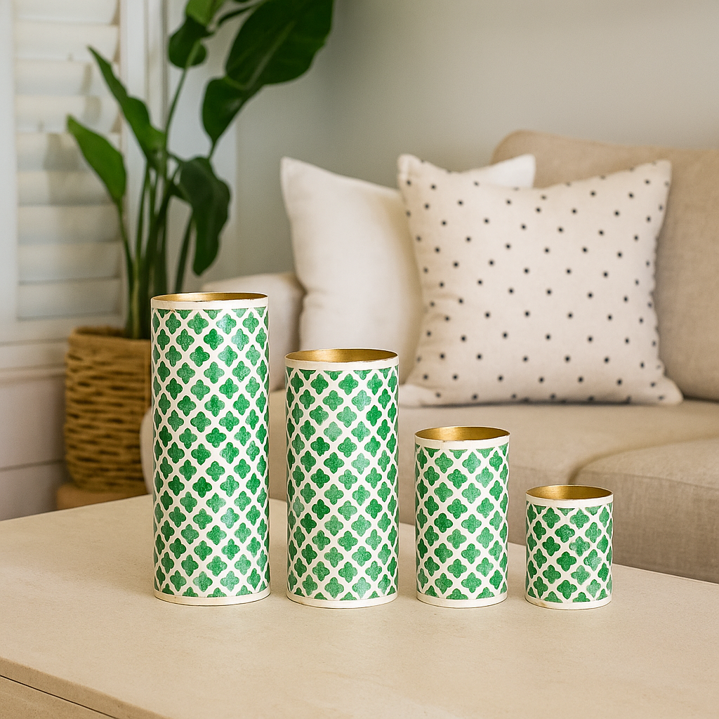 Farida Bone Inlay Flower Vase