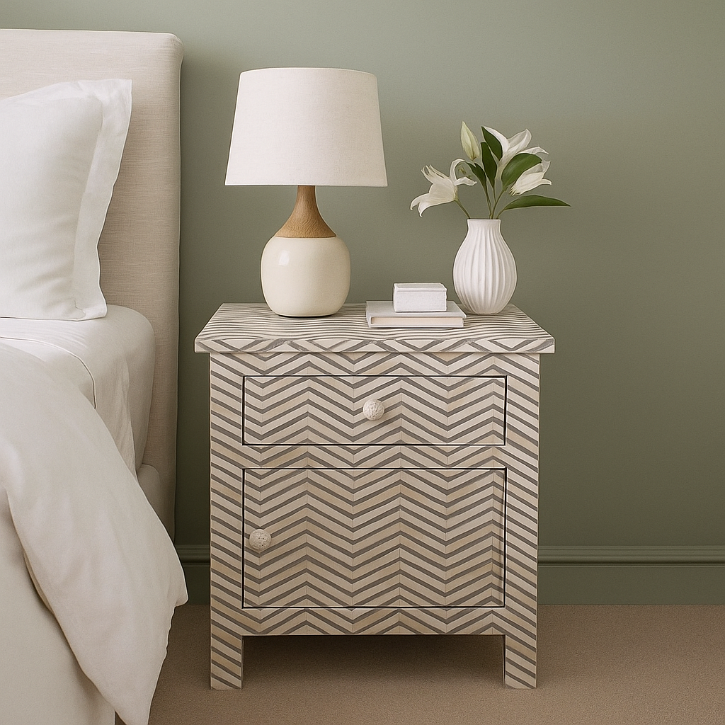 Vanya Bone Inlay Bedside