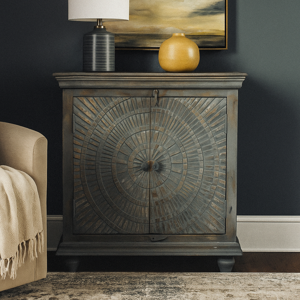 Simon Carved Wooden Cabinet