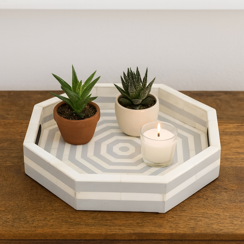 Karter Bone Inlay Hex Tray