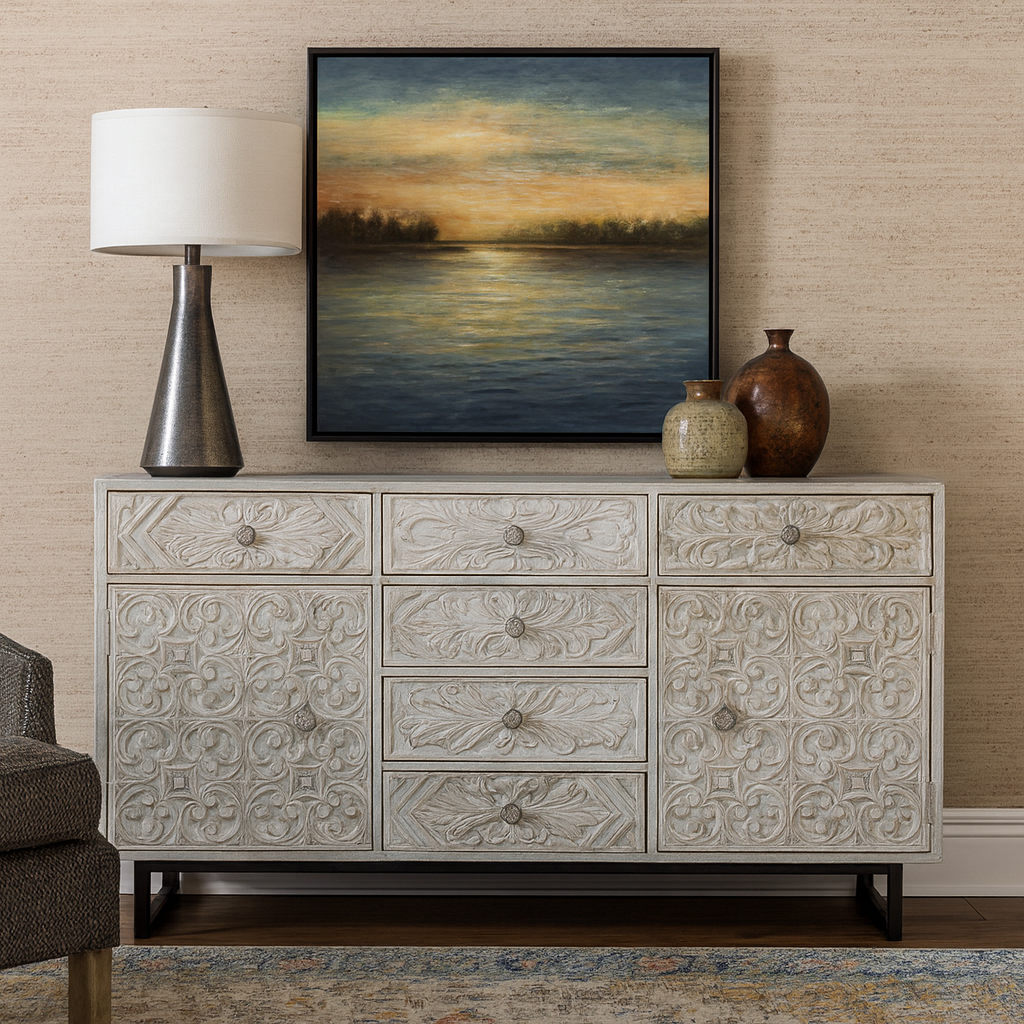 Janet Hand Carved Side Board