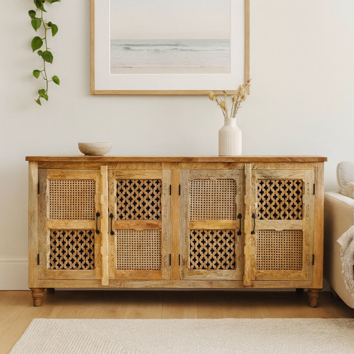 Axel Hand Carved Wooden Sideboard