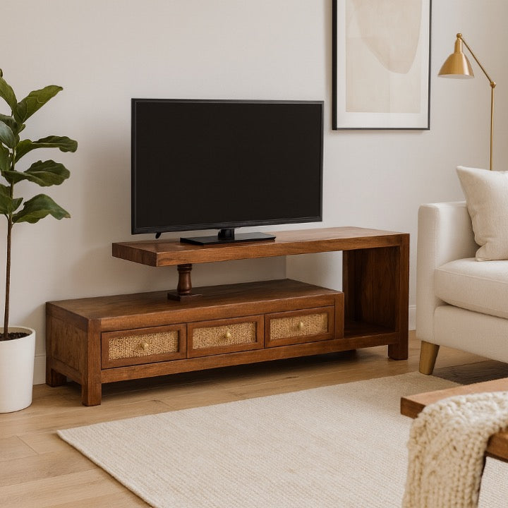 Lim Hand Carved Wooden TV Unit