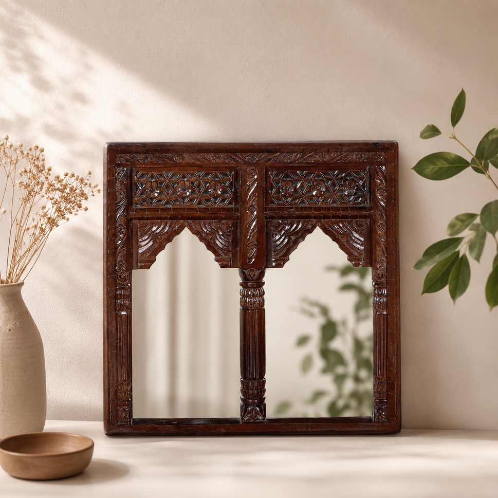Atima Hand Carved Mirror