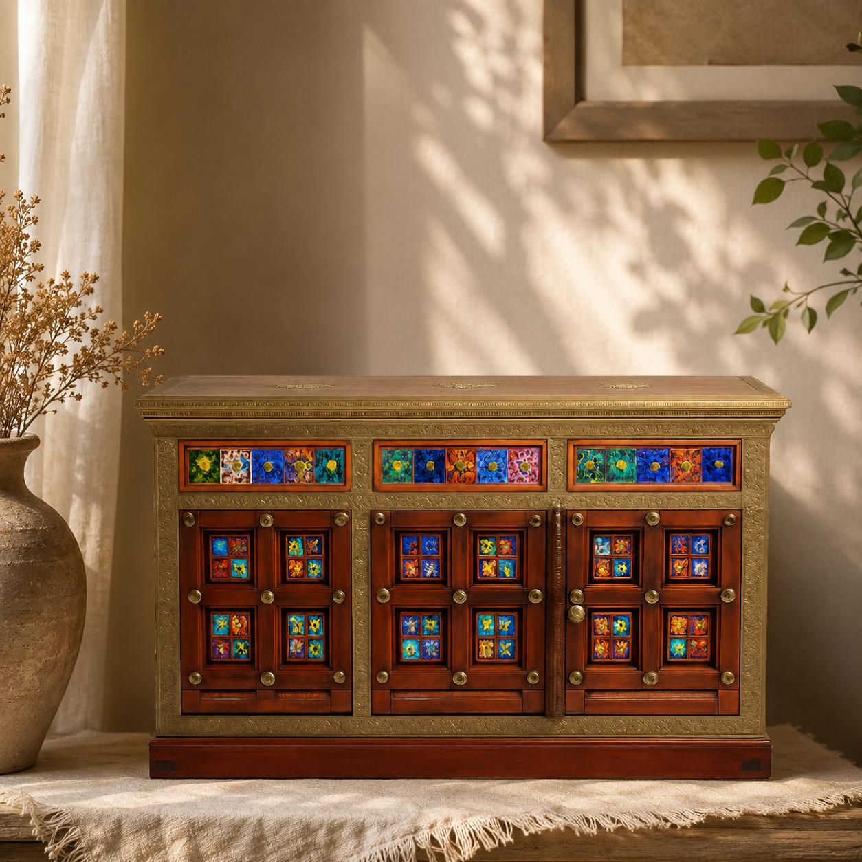 Torvi Hand Carved Sideboard