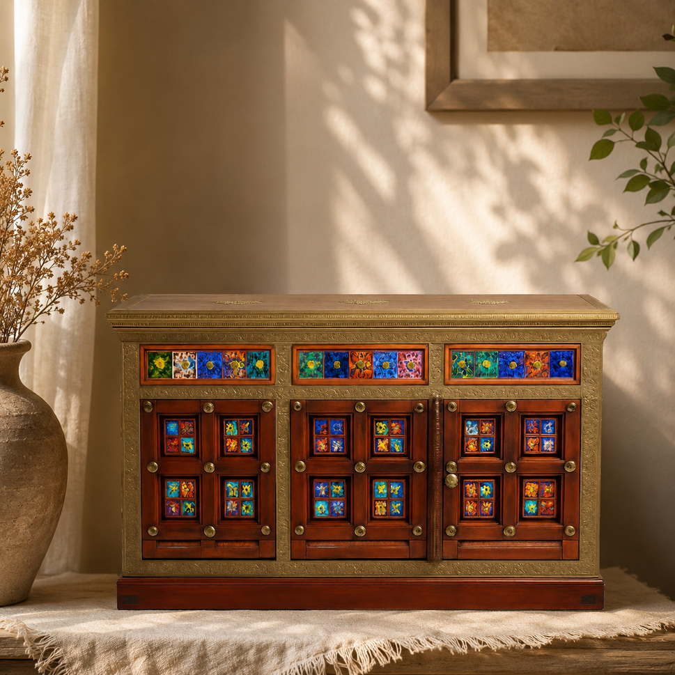 Torvi Hand Carved Sideboard
