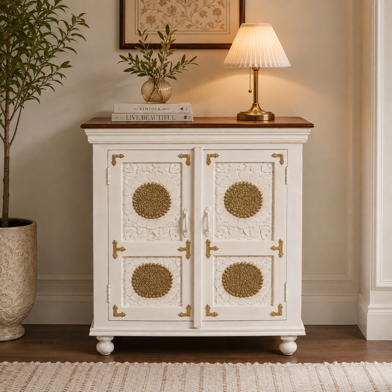 Minka Hand Carved Cabinet