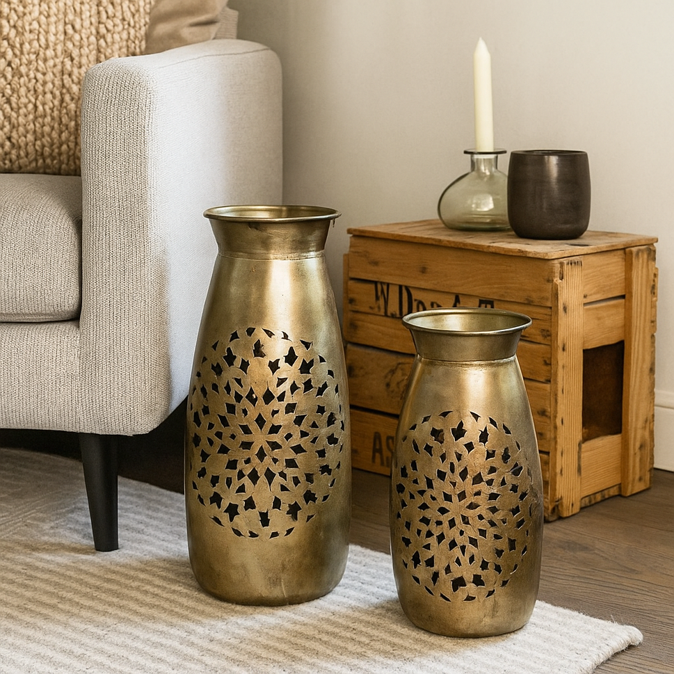 Kelly Brass Finish Lantern